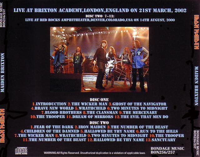 Iron Maiden / Maiden Brixton / 2CD – GiGinJapan